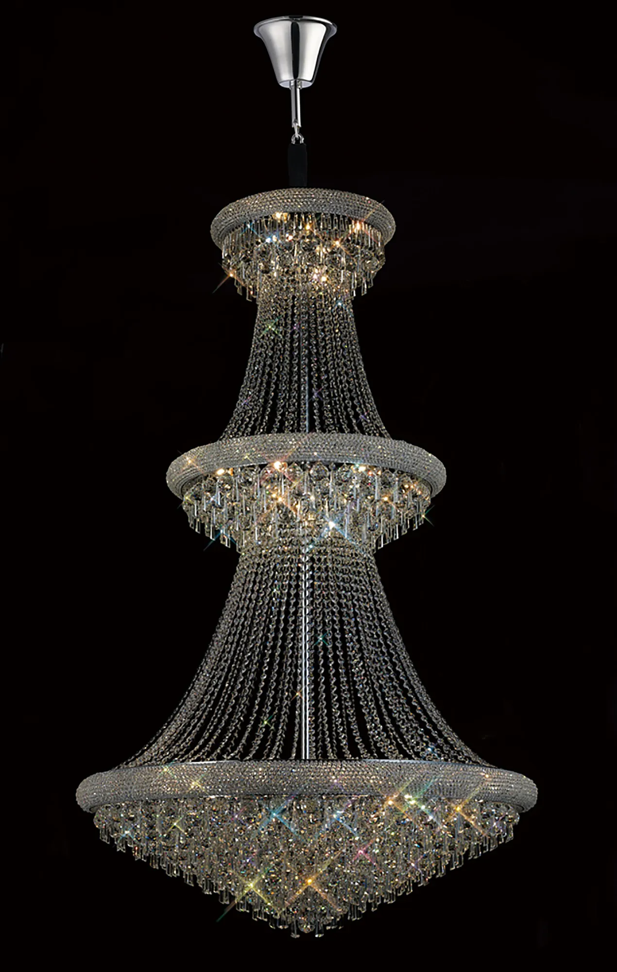 IL31455  Alexandra Crystal Chandelier 37 Light (83.6kg) Polished Chrome